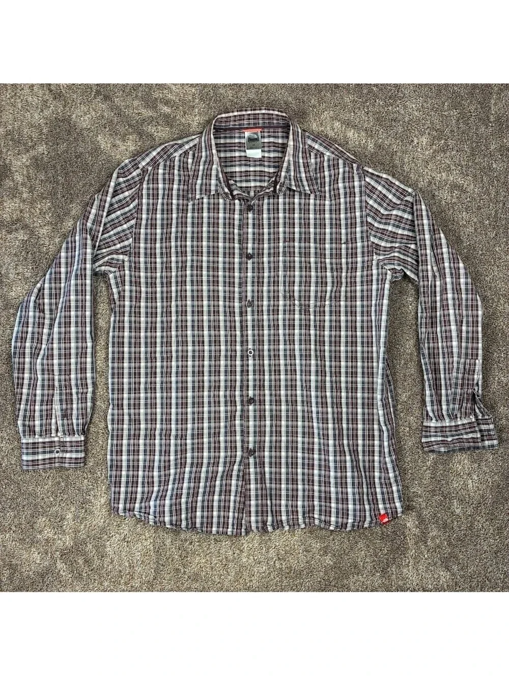 The North Face Men's Button Down Size Large Plaid